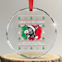 Italian Christmas Donkey Crystal Glass Ornament Jing a Di Jing Dominick the Ugly Christmas - Wonder Print Shop