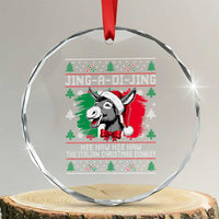 Italian Christmas Donkey Crystal Glass Ornament Jing a Di Jing Dominick the Ugly Christmas TS10