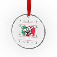Italian Christmas Donkey Crystal Glass Ornament Jing a Di Jing Dominick the Ugly Christmas - Wonder Print Shop