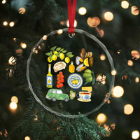 Italian Summer Scrapbook Crystal Glass Ornament Limoncello Seafood Coastal Italy La Dolce Vita TS02