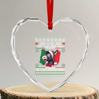 Italian Xmas Donkey Heart Crystal Glass Ornament Funny Jing A Di Jing Hee Haw Italy Flag - Wonder Print Shop
