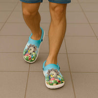 It's 5 o'clock Somewhere Clogs Shoes Hawaiian Tropical Parrots - Wonder Print Shop