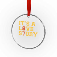 Its a Love Story 87 Crystal Glass Ornament Inspired Football Romance TS02