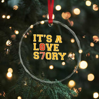Its a Love Story 87 Crystal Glass Ornament Inspired Football Romance TS02