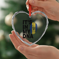 It's In My DNA Barbados Barbadian Heart Crystal Glass Ornament Pride Heritage Patriotic Gift