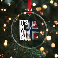 It's in My DNA Crystal Glass Ornament Norwegian Norway Map Flag Pride