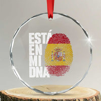 It's in My DNA Espana Spain Spanish Flag Pride Crystal Glass Ornament