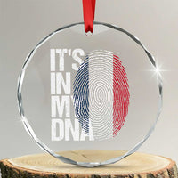 It's in My DNA France French Flag Crystal Glass Ornament