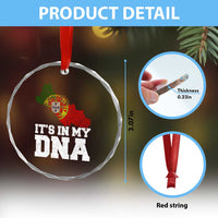 Its in My DNA Portugal Crystal Glass Ornament Portuguese Flag Portugal Boy Girl Gift TS10