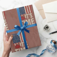 It's Time The 25th Amendment Wrapping Paper Roll Article II Red Hat Distressed American Flag Graphic