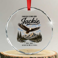 Jackie Bald Eagle Memorial Tribute Crystal Glass Ornament Forever Flying High Big Bear California 2012 2026
