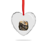 Jackie Forever Our Queen Bald Eagle 2012 2026 Memorial Heart Crystal Glass Ornament Fly High in Big Bear Moonlit Mountain Tribute