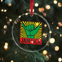 Jamaica Rasta Shaka Sign Crystal Glass Ornament Retro Reggae Vibes - Wonder Print Shop