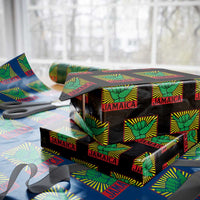 Jamaica Rasta Shaka Sign Wrapping Paper Roll Retro Reggae Vibes - Wonder Print Shop