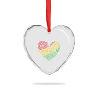 Jamaica Reggae Heart Crystal Glass Ornament One Love Rasta Culture - Wonder Print Shop
