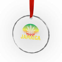 Jamaica Stoner Crystal Glass Ornament Rasta Sunset Cannabis Marijuana Weed Lovers 420 TS10