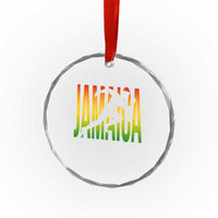 Jamaica Track And Field Crystal Glass Ornament Retro Vintage Sport Jamaican Flag - Wonder Print Shop