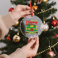 Jamaica Vacation Crystal Glass Ornament Straight Trippin Jamaica Family Girls Trip - Wonder Print Shop