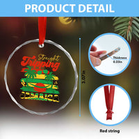 Jamaica Vacation Crystal Glass Ornament Straight Trippin Jamaica Family Girls Trip - Wonder Print Shop