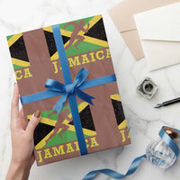 Jamaican Flag Track And Field Wrapping Paper Roll Retro Vintage Jamaica Runner Track Team - Wonder Print Shop