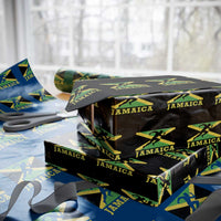 Jamaican Flag Track And Field Wrapping Paper Roll Retro Vintage Jamaica Runner Track Team - Wonder Print Shop