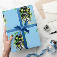 Jamaican Girl Wrapping Paper Roll Messy Bun Not Only Am I A Princess Im Jamaican Too - Wonder Print Shop