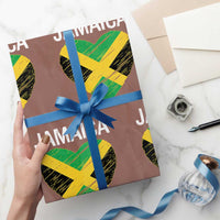 Jamaican Heart Flag Wrapping Paper Roll Patriotic Jamaica Girls Proud Jamaican Roots - Wonder Print Shop