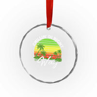 Jamaican Reggae Vibes Crystal Glass Ornament Retro Rasta Sunset Chill Chillin Di Right Way TS10