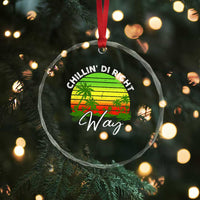 Jamaican Reggae Vibes Crystal Glass Ornament Retro Rasta Sunset Chill Chillin Di Right Way TS10