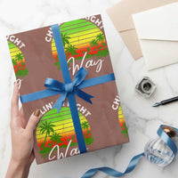 Jamaican Reggae Vibes Wrapping Paper Roll Retro Rasta Sunset Chill Chillin Di Right Way - Wonder Print Shop