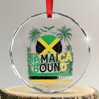 Jamaican Travel Crystal Glass Ornament Straight Trippin Jamaica Vacation Retro - Wonder Print Shop