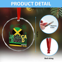 Jamaican Travel Crystal Glass Ornament Straight Trippin Jamaica Vacation Retro - Wonder Print Shop