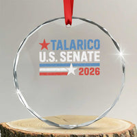 James Talarico US Senate 2026 Crystal Glass Ornament Texas Senate Race Stars and Stripes