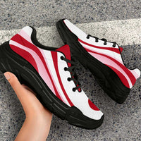 Japan Football Chunky Sneakers Flag-Inspired Curve Style
