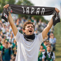 Japan Football Personalized Soccer Scarf Colors Beyond Horizon Sashiko Effect Black Version