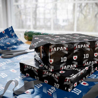 Japan Soccer Sports Graphic Number 10 Jersey Style Wrapping Paper Roll Proud Japanese Football Fans Game Day Pride