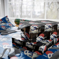 Japanese Kawaii Anime Cat Wrapping Paper Roll Funny Surfing Cat Bruh Retro The Great Wave Kanagawa - Wonder Print Shop