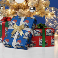 Japanese Kawaii Anime Cat Wrapping Paper Roll Funny Surfing Cat Bruh Retro The Great Wave Kanagawa - Wonder Print Shop