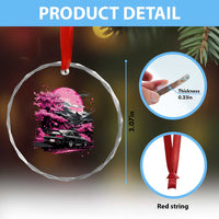 JDM Japanese Crystal Glass Ornament Tokyo Japan Drift Race Car Mount Fuji Cherry Blossom Sakura TS10