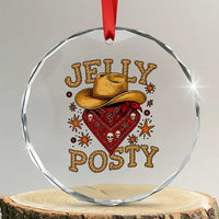 Jelly Posty Cowboy Bandana Crystal Glass Ornament Funny Country Western Rodeo TS02