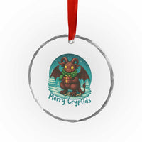 Jersey Devil Crystal Glass Ornament Merry Cryptidmas Funny Christmas Gift TS12