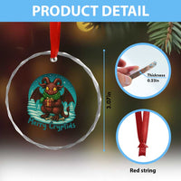 Jersey Devil Crystal Glass Ornament Merry Cryptidmas Funny Christmas Gift TS12