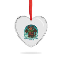 Jersey Devil Heart Crystal Glass Ornament Merry Cryptidmas Funny Christmas Gift - Wonder Print Shop