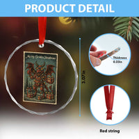 Jersey Devil Merry Devils Christmas Gift Crystal Glass Ornament TS12