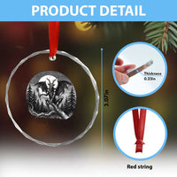 Jersey Devil Playing Dart Crystal Glass Ornament Gothic Horror Gift Pine Barrens New Jersey - Wonder Print Shop