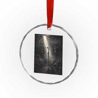 Jesus Christ Crucifixion Scene Religious Christian Easter Crystal Glass Ornament
