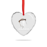 Jesus Christan Heart Crystal Glass Ornament His Way Is Better - Wonder Print Shop