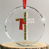 Jesus Christian Christmas Crystal Glass Ornament God So Loved The World That He Gave His Only Son - Wonder Print Shop