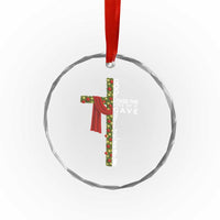 Jesus Christian Christmas Crystal Glass Ornament God So Loved The World That He Gave His Only Son TS14