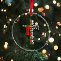 Jesus Christian Christmas Crystal Glass Ornament God So Loved The World That He Gave His Only Son TS14
